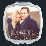"Liebe" und Glitzern Foto Taschenspiegel<br><div class="desc">Elegantes und einfaches personalisiertes Foto-Design, perfekt für den Muttertag, als Hochzeitsgeschenk oder Jubiläumsgeschenk, Abschluss Geschenk, etc.</div>