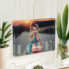 Liebe und Glitzern Fotoblock