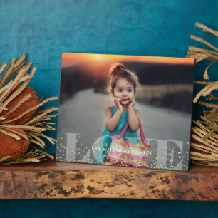 Liebe und Glitzern Fotoplatte