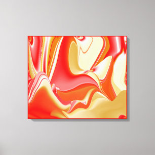 Liebe und Gold Abstract 3D Rainbowart Leinwanddruck