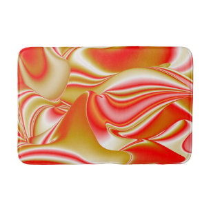 Liebe und Gold Abstrakt 3D Rainbowart Badematte