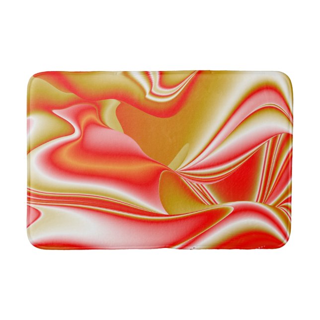 Liebe und Gold Abstrakt 3D Rainbowart Badematte (Vorderseite)