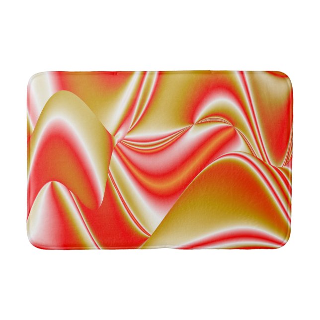 Liebe und Gold Abstrakt 3D Rainbowart Badematte (Vorderseite)
