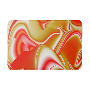 Liebe und Gold Abstrakt 3D Rainbowart Badematte