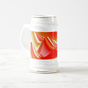 Liebe und Gold Abstrakt 3D Rainbowart Bierglas