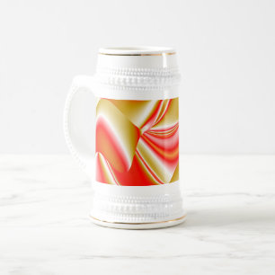 Liebe und Gold Abstrakt 3D Rainbowart Bierglas