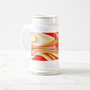 Liebe und Gold Abstrakt 3D Rainbowart Bierglas