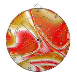 Liebe und Gold Abstrakt 3D Rainbowart Dartscheibe