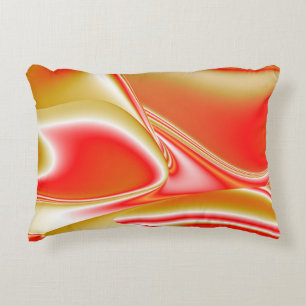 Liebe und Gold Abstrakt 3D Rainbowart Dekokissen