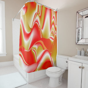 Liebe und Gold Abstrakt 3D Rainbowart Duschvorhang