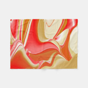 Liebe und Gold Abstrakt 3D Rainbowart Fleecedecke