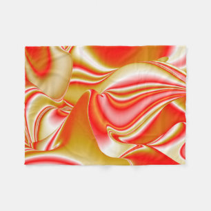 Liebe und Gold Abstrakt 3D Rainbowart Fleecedecke