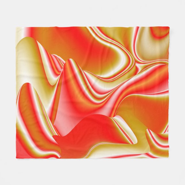 Liebe und Gold Abstrakt 3D Rainbowart Fleecedecke (Vorderseite (Horizontal))