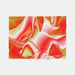 Liebe und Gold Abstrakt 3D Rainbowart Fleecedecke