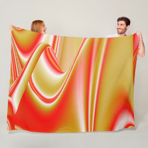 Liebe und Gold Abstrakt 3D Rainbowart Fleecedecke