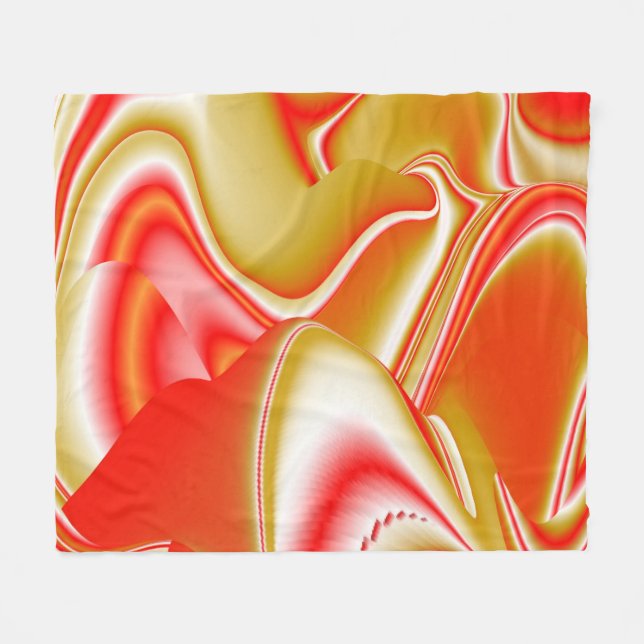 Liebe und Gold Abstrakt 3D Rainbowart Fleecedecke (Vorderseite (Horizontal))