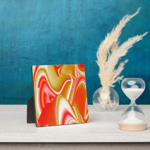 Liebe und Gold Abstrakt 3D Rainbowart Fotoplatte