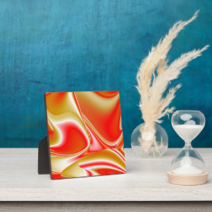 Liebe und Gold Abstrakt 3D Rainbowart Fotoplatte