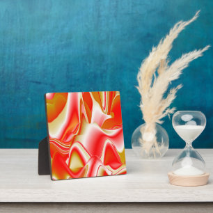 Liebe und Gold Abstrakt 3D Rainbowart Fotoplatte