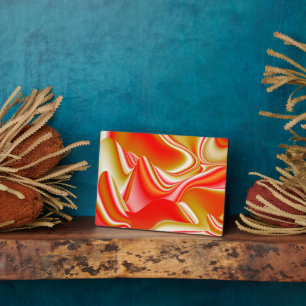 Liebe und Gold Abstrakt 3D Rainbowart Fotoplatte
