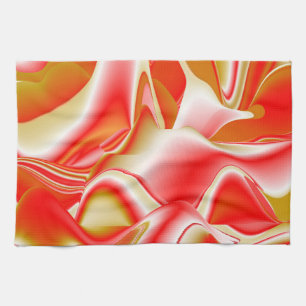 Liebe und Gold Abstrakt 3D Rainbowart Geschirrtuch