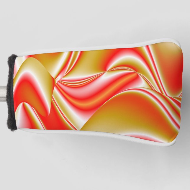 Liebe und Gold Abstrakt 3D Rainbowart Golf Headcover (Vorderseite)