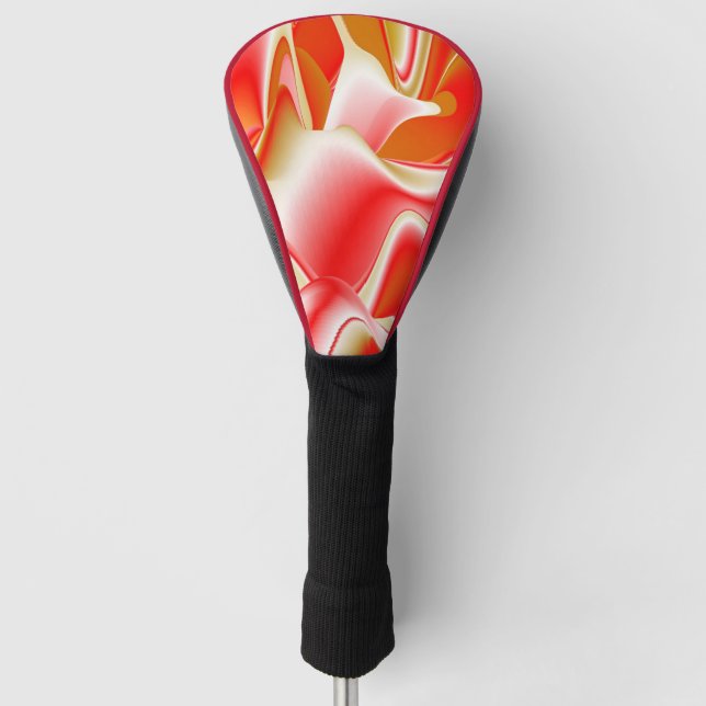 Liebe und Gold Abstrakt 3D Rainbowart Golf Headcover (Vorderseite)