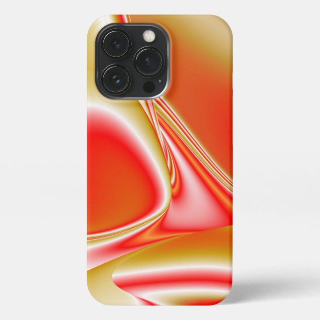 Liebe und Gold Abstrakt 3D Rainbowart iPhone 13 Pro Hülle (Rückseite)