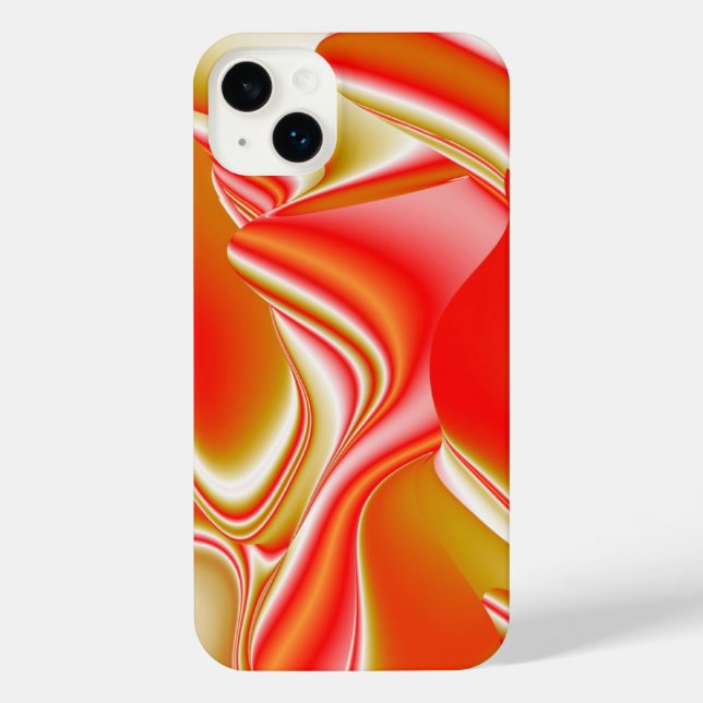 Liebe und Gold Abstrakt 3D Rainbowart iPhone 14 Plus Hülle (Rückseite)