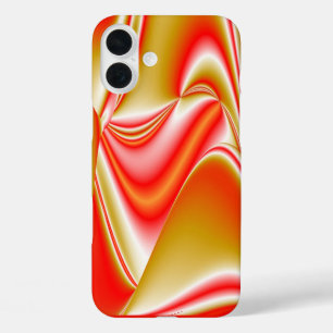 Liebe und Gold Abstrakt 3D Rainbowart iPhone 16 Plus Hülle