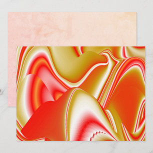Liebe und Gold Abstrakt 3D Rainbowart Karte
