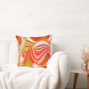 Liebe und Gold Abstrakt 3D Rainbowart Kissen