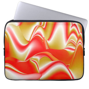 Liebe und Gold Abstrakt 3D Rainbowart Laptopschutzhülle
