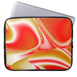 Liebe und Gold Abstrakt 3D Rainbowart Laptopschutzhülle