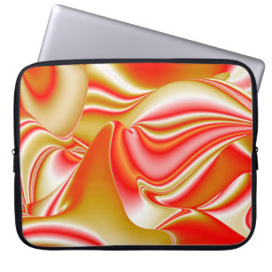 Liebe und Gold Abstrakt 3D Rainbowart Laptopschutzhülle