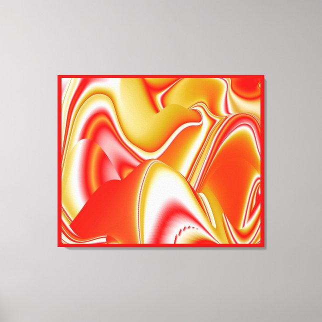Liebe und Gold Abstrakt 3D Rainbowart Leinwanddruck (Vorderseite)