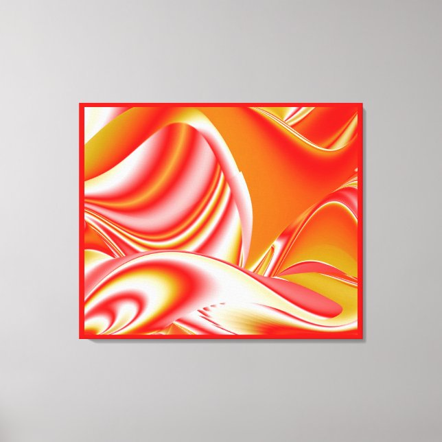Liebe und Gold Abstrakt 3D Rainbowart Leinwanddruck (Vorderseite)