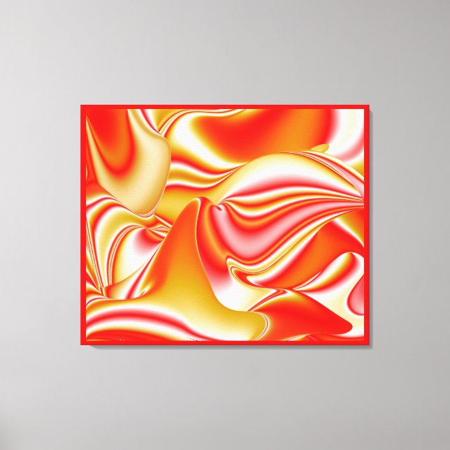 Liebe und Gold Abstrakt 3D Rainbowart Leinwanddruck (Vorderseite)