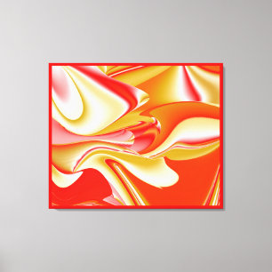 Liebe und Gold Abstrakt 3D Rainbowart Leinwanddruck
