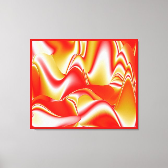 Liebe und Gold Abstrakt 3D Rainbowart Leinwanddruck (Vorderseite)