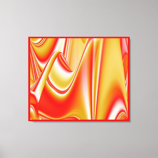 Liebe und Gold Abstrakt 3D Rainbowart Leinwanddruck (Vorderseite)