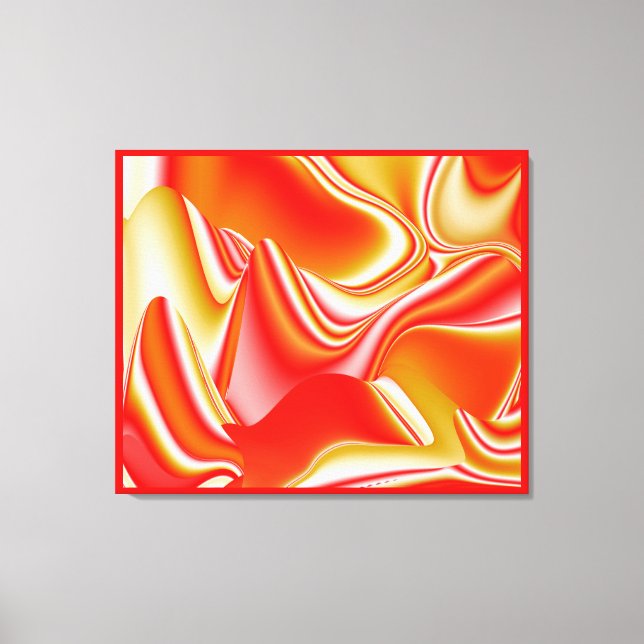 Liebe und Gold Abstrakt 3D Rainbowart Leinwanddruck (Vorderseite)