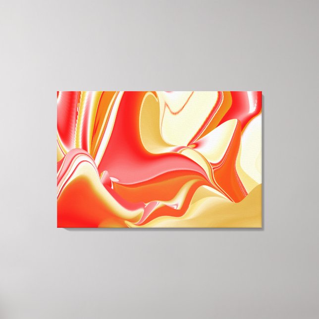 Liebe und Gold Abstrakt 3D Rainbowart Leinwanddruck (Vorderseite)