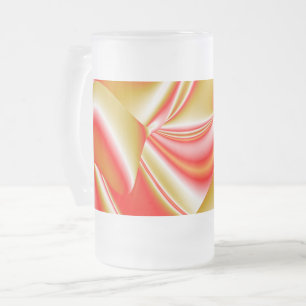 Liebe und Gold Abstrakt 3D Rainbowart Mattglas Bierglas