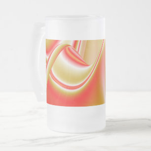 Liebe und Gold Abstrakt 3D Rainbowart Mattglas Bierglas
