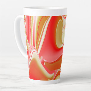 Liebe und Gold Abstrakt 3D Rainbowart Milchtasse