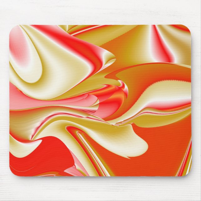 Liebe und Gold Abstrakt 3D Rainbowart Mousepad (Vorne)