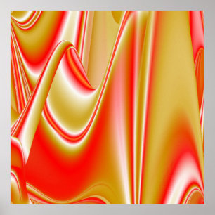 Liebe und Gold Abstrakt 3D Rainbowart Poster