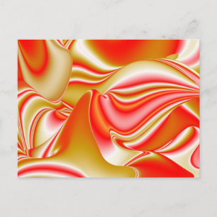Liebe und Gold Abstrakt 3D Rainbowart Postkarte