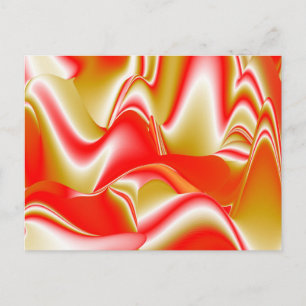 Liebe und Gold Abstrakt 3D Rainbowart Postkarte